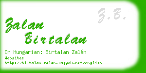 zalan birtalan business card